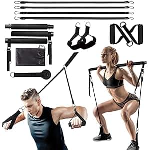 Pilates Exercise Bar Kit with Resistance Bands